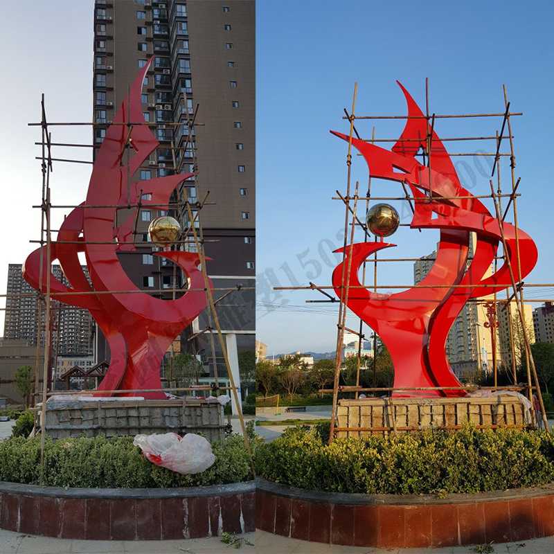 大型不銹鋼雕塑，不銹鋼鳳凰雕塑，小區(qū)不銹鋼景觀雕塑