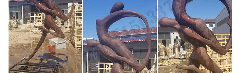銅舞蹈人物雕塑，抽象男女人物雕塑，抽象跳舞人物銅雕塑