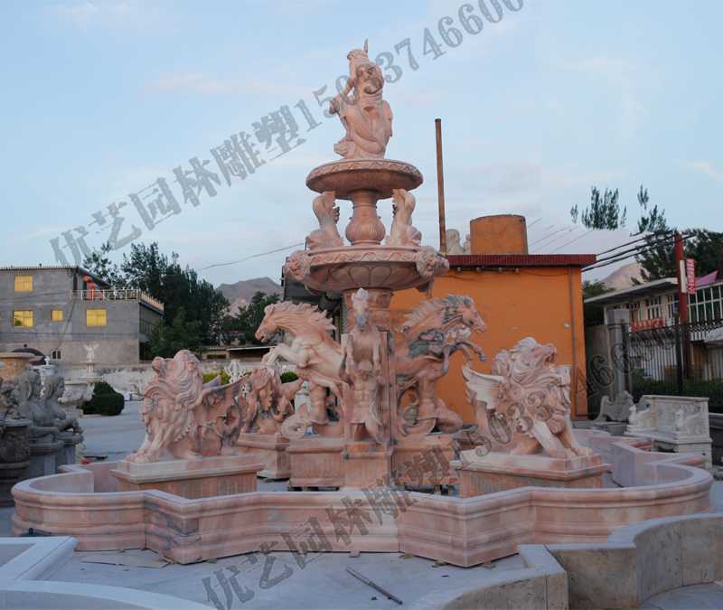 大理石景觀噴泉，歐式大型噴泉，石雕噴泉廠家