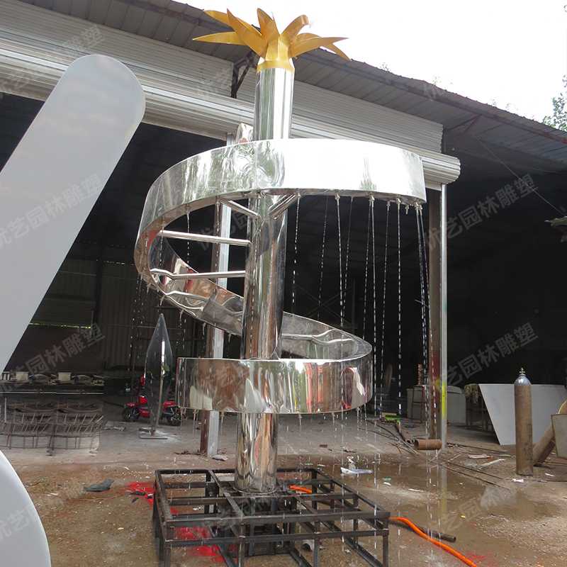 水景噴泉雕塑，不銹鋼雕塑廠家